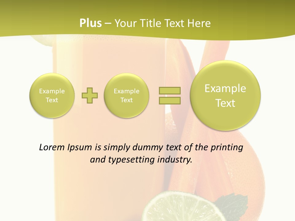 Carrot Crystal Drink PowerPoint Template