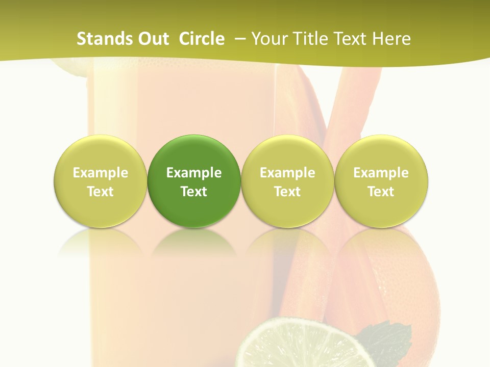 Carrot Crystal Drink PowerPoint Template