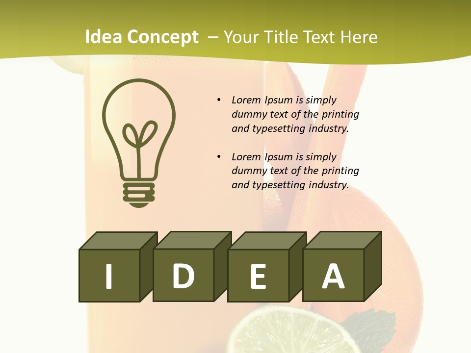 Carrot Crystal Drink PowerPoint Template