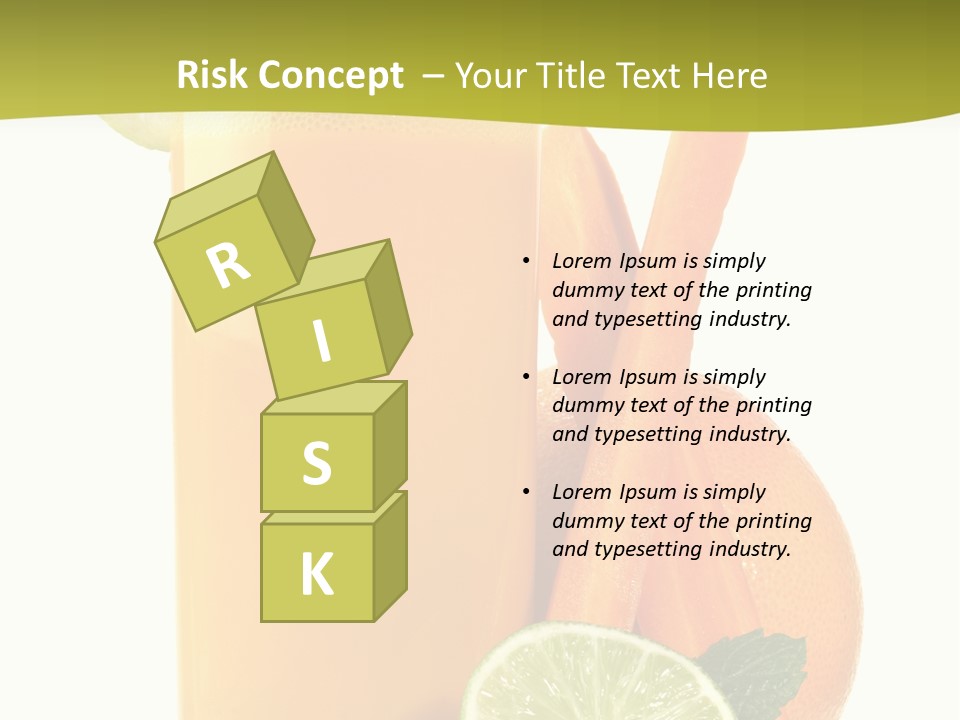 Carrot Crystal Drink PowerPoint Template