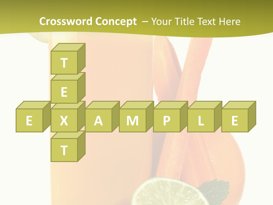 Carrot Crystal Drink PowerPoint Template