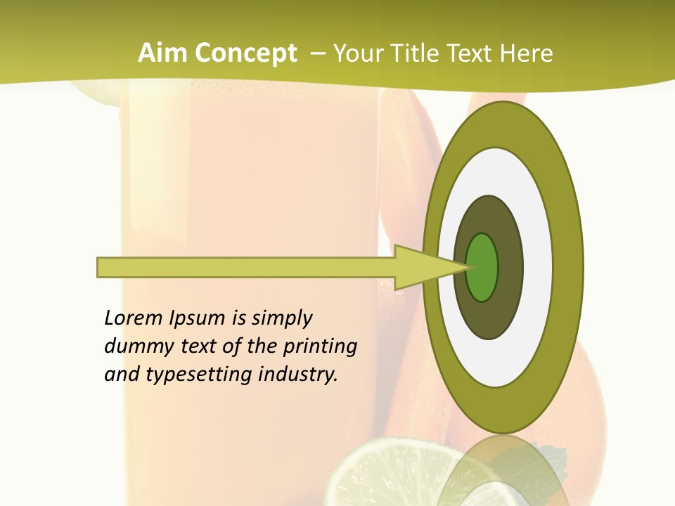 Carrot Crystal Drink PowerPoint Template