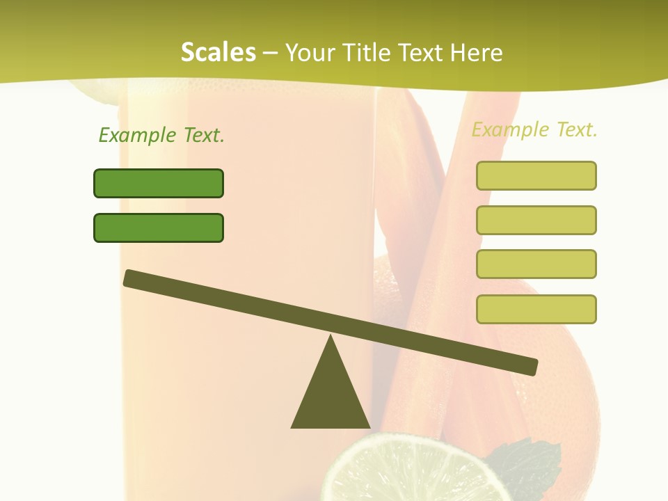 Carrot Crystal Drink PowerPoint Template