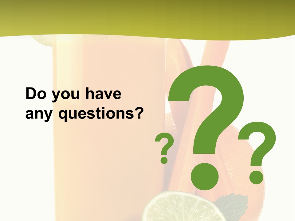 Carrot Crystal Drink PowerPoint Template