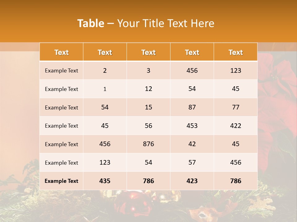 Moss Christmas Wreath Flame PowerPoint Template