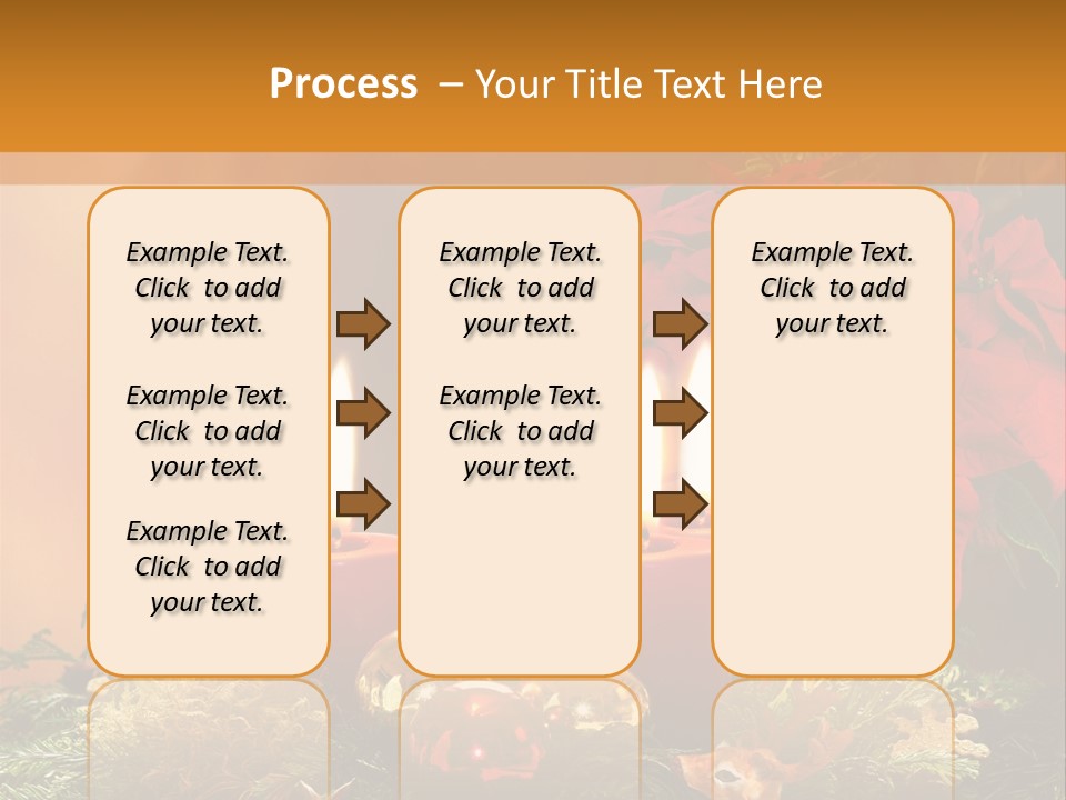 Moss Christmas Wreath Flame PowerPoint Template