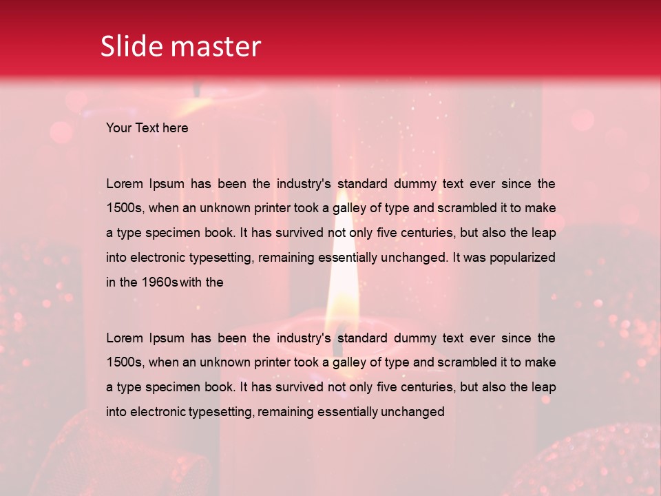 Xmas Baubles Blur PowerPoint Template