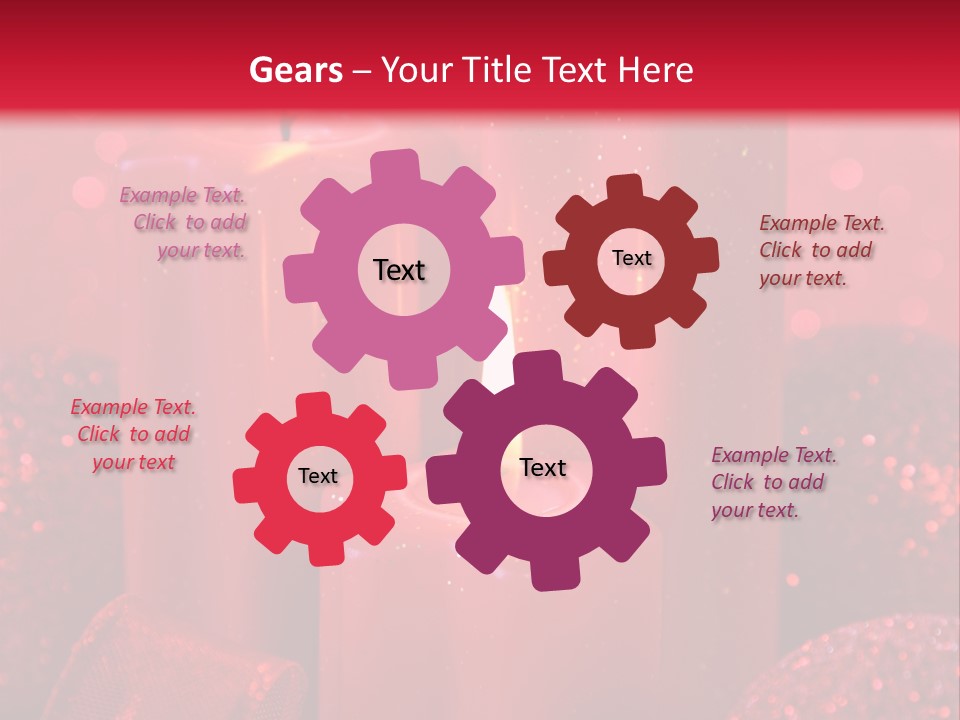 Xmas Baubles Blur PowerPoint Template