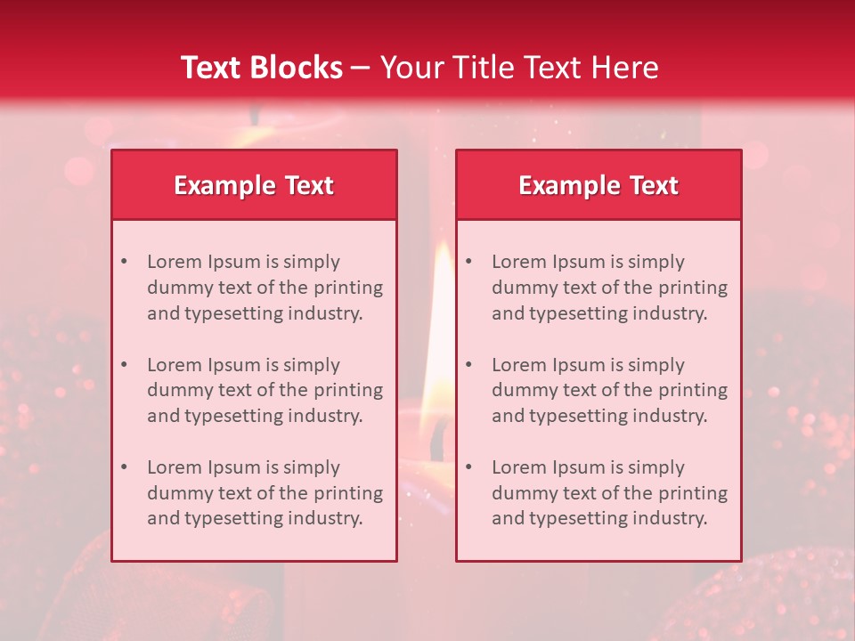 Xmas Baubles Blur PowerPoint Template