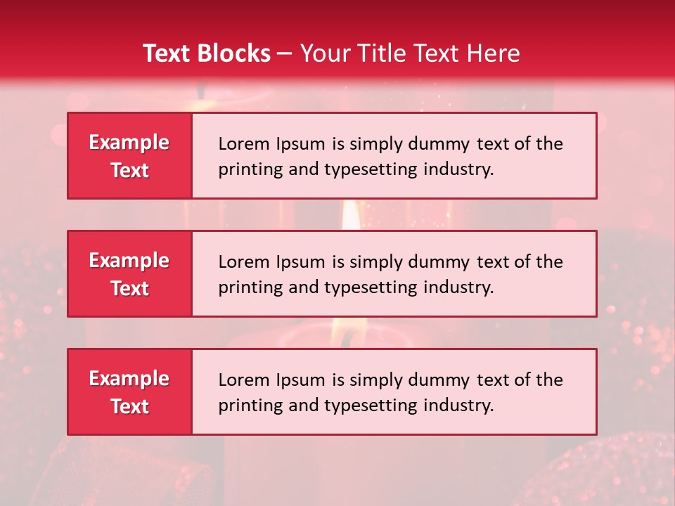 Xmas Baubles Blur PowerPoint Template