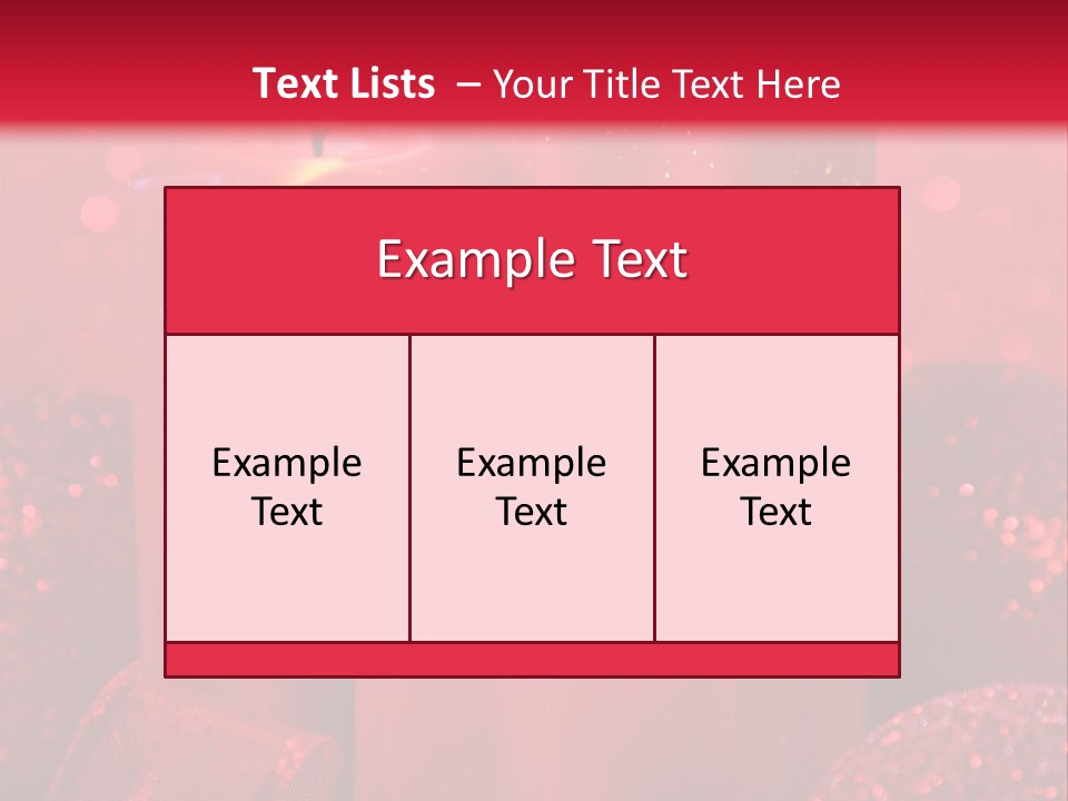 Xmas Baubles Blur PowerPoint Template