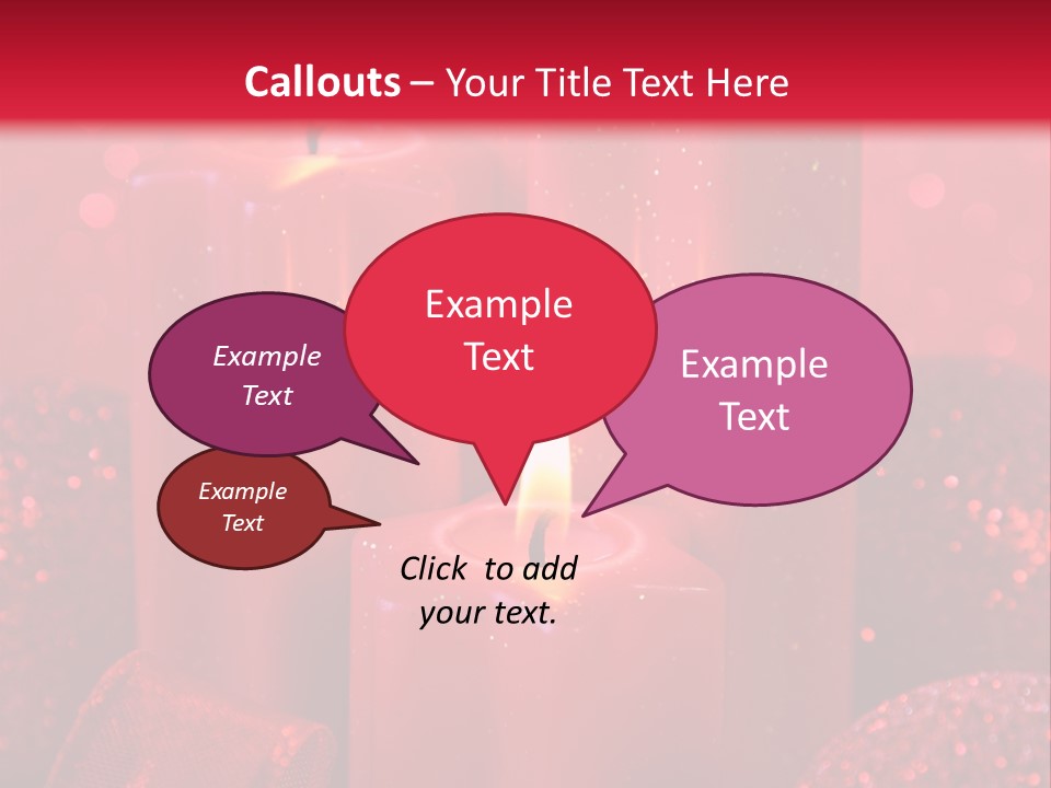 Xmas Baubles Blur PowerPoint Template