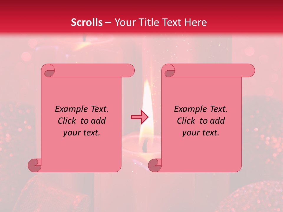 Xmas Baubles Blur PowerPoint Template
