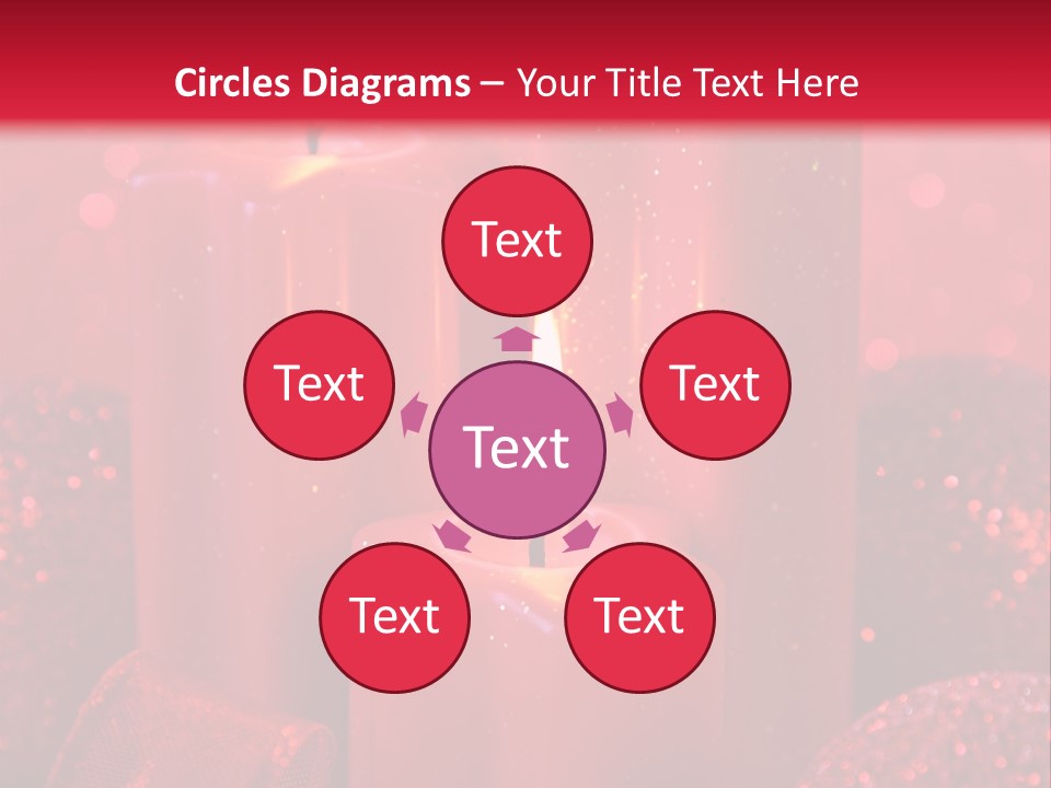 Xmas Baubles Blur PowerPoint Template