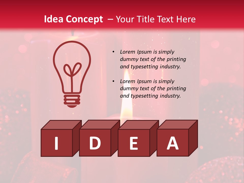 Xmas Baubles Blur PowerPoint Template