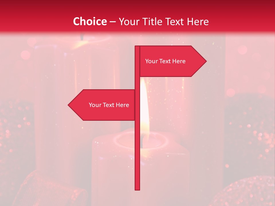 Xmas Baubles Blur PowerPoint Template