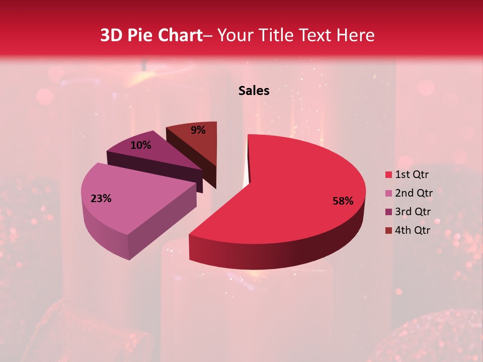 Xmas Baubles Blur PowerPoint Template