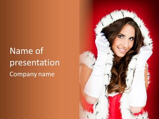 Gloves Young Joy PowerPoint Template