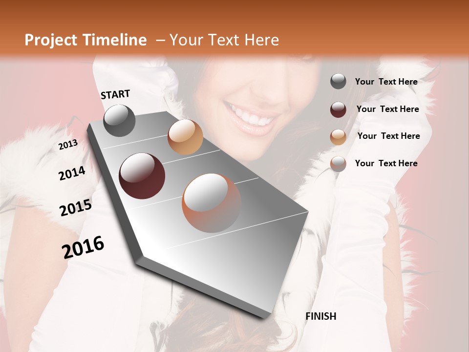 Gloves Young Joy PowerPoint Template