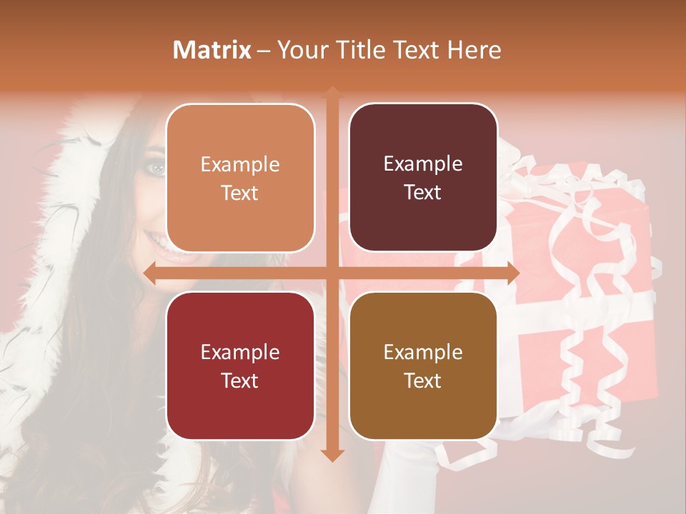 Colorful Gift Red PowerPoint Template