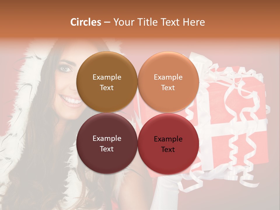 Colorful Gift Red PowerPoint Template