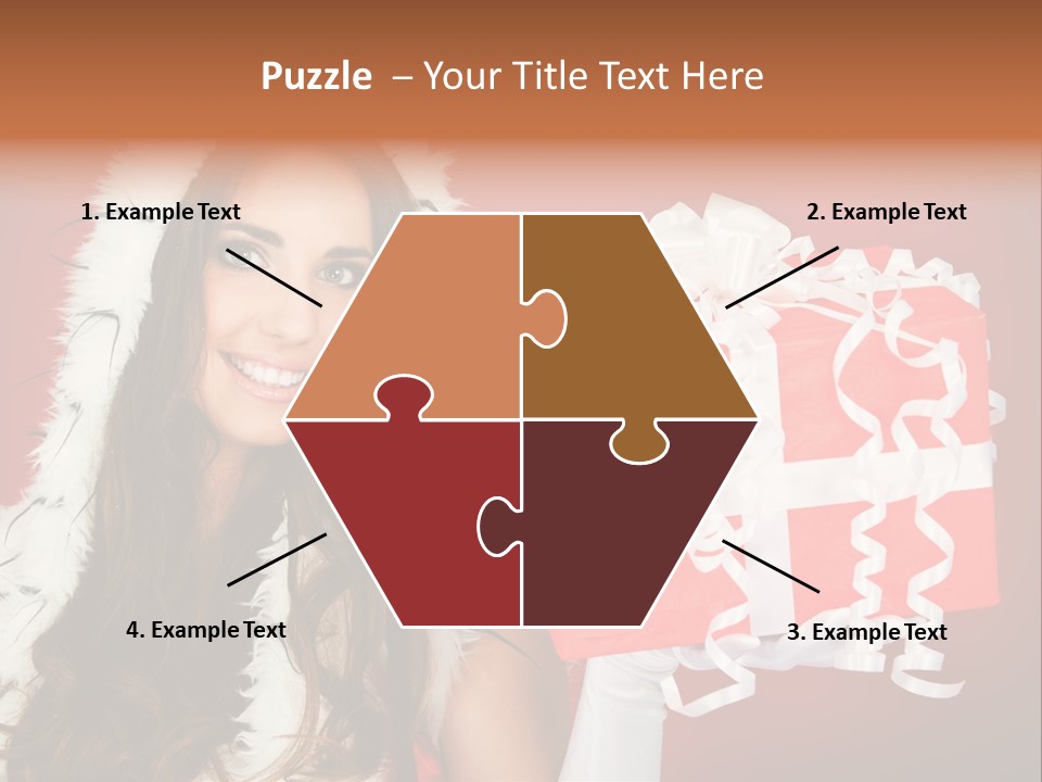 Colorful Gift Red PowerPoint Template