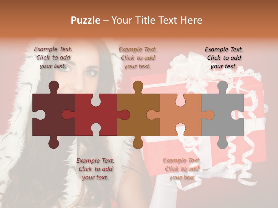 Colorful Gift Red PowerPoint Template