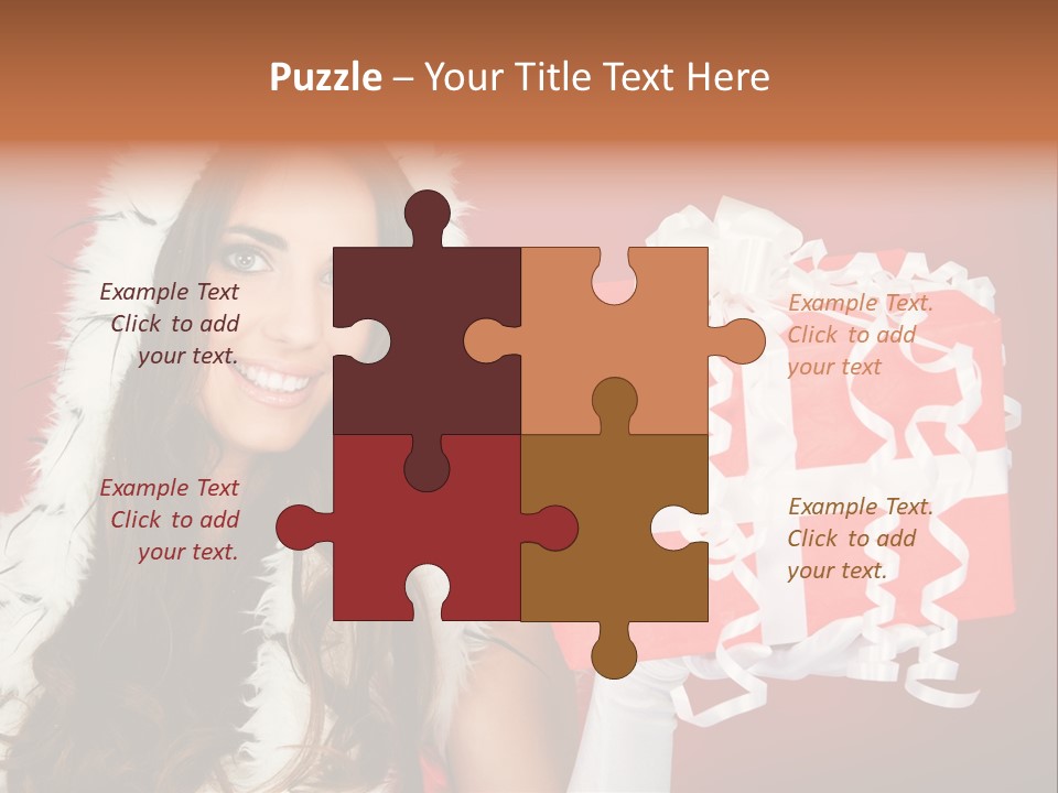 Colorful Gift Red PowerPoint Template