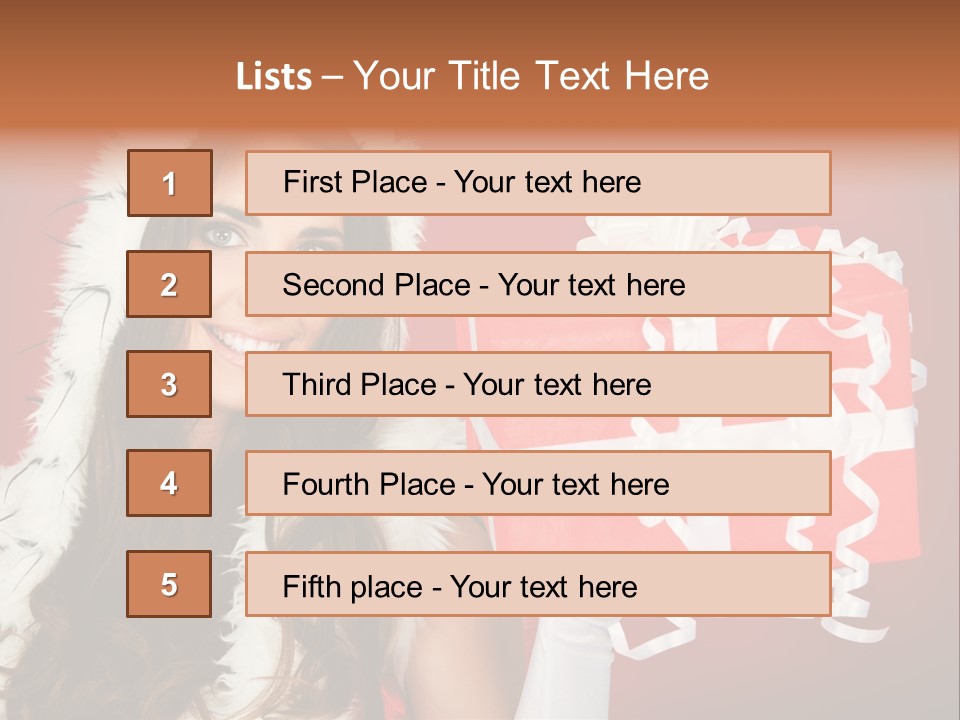 Colorful Gift Red PowerPoint Template