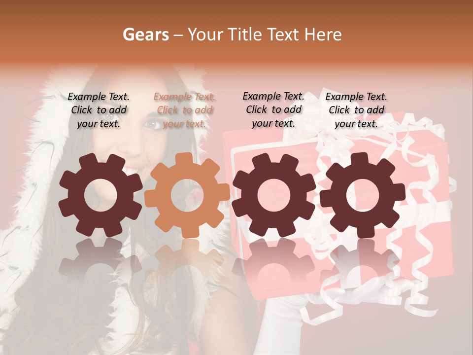 Colorful Gift Red PowerPoint Template