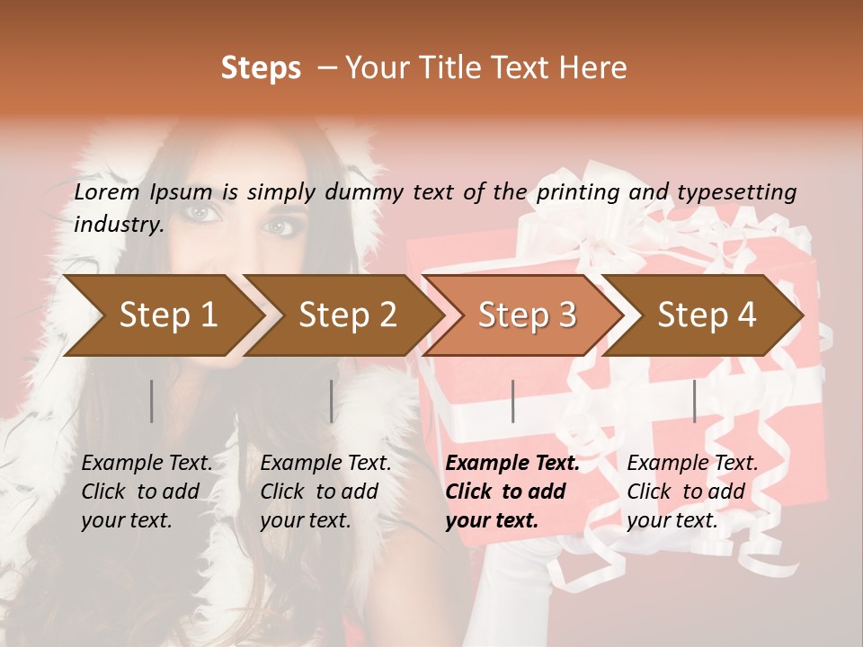 Colorful Gift Red PowerPoint Template