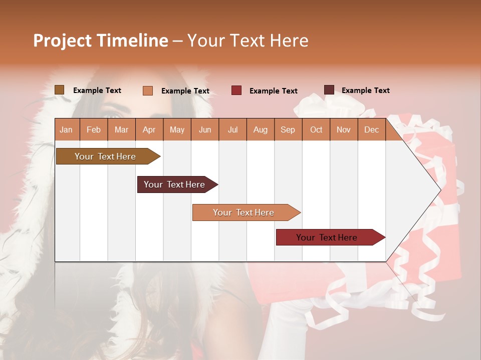 Colorful Gift Red PowerPoint Template