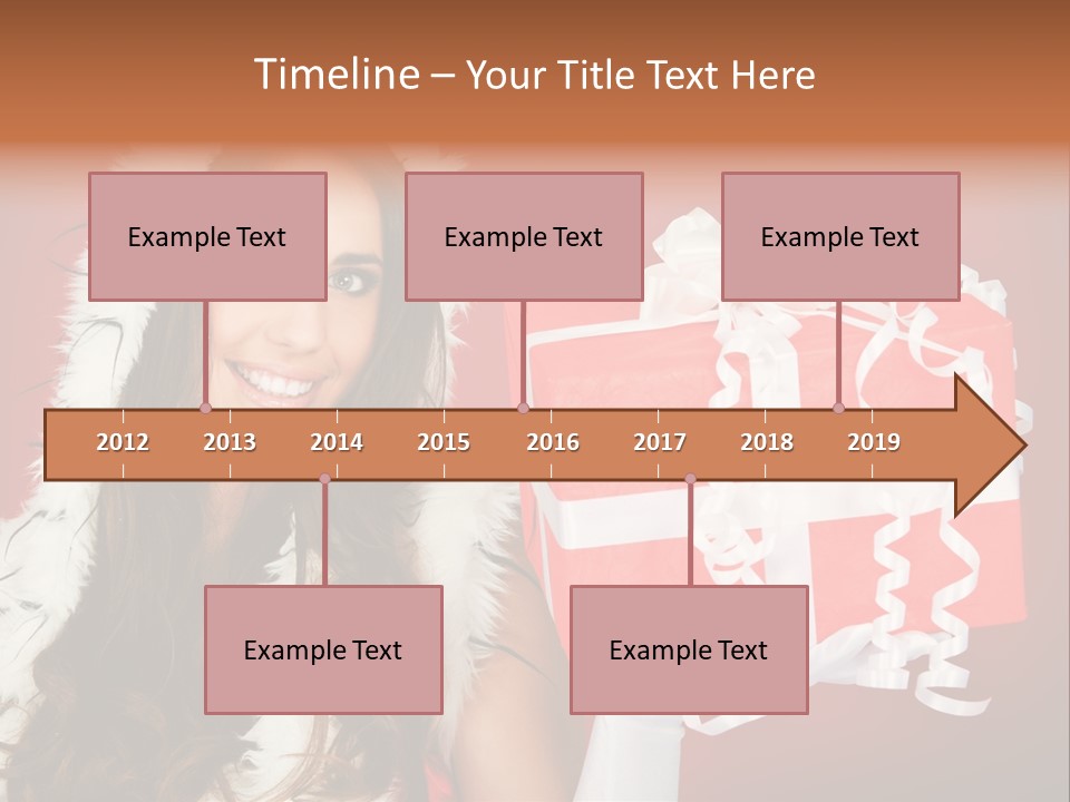 Colorful Gift Red PowerPoint Template