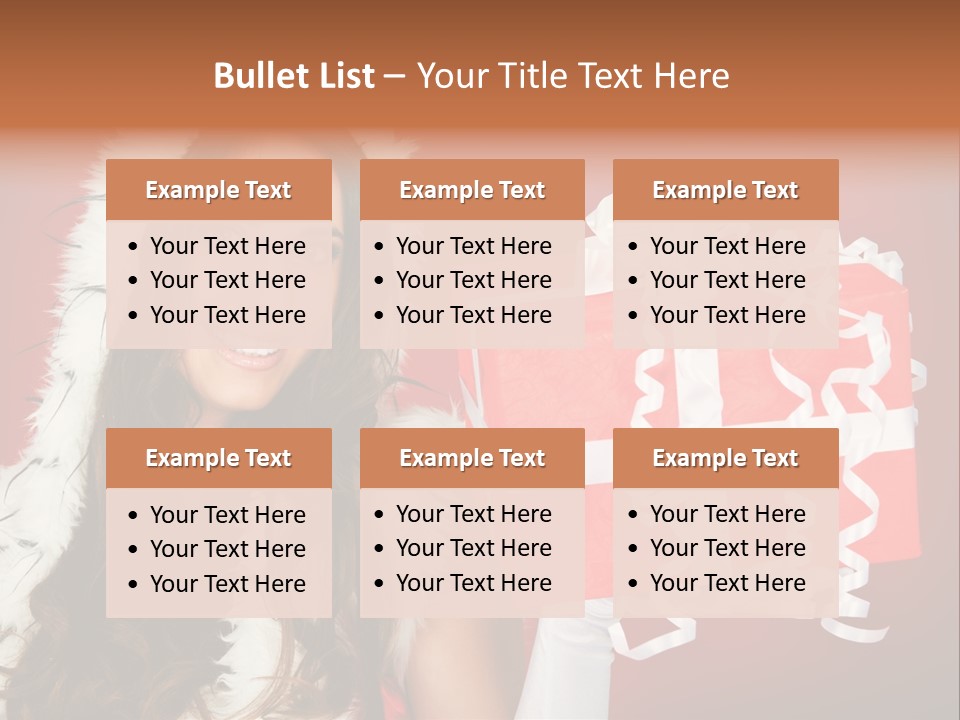 Colorful Gift Red PowerPoint Template