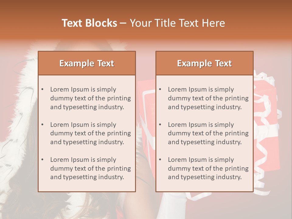 Colorful Gift Red PowerPoint Template