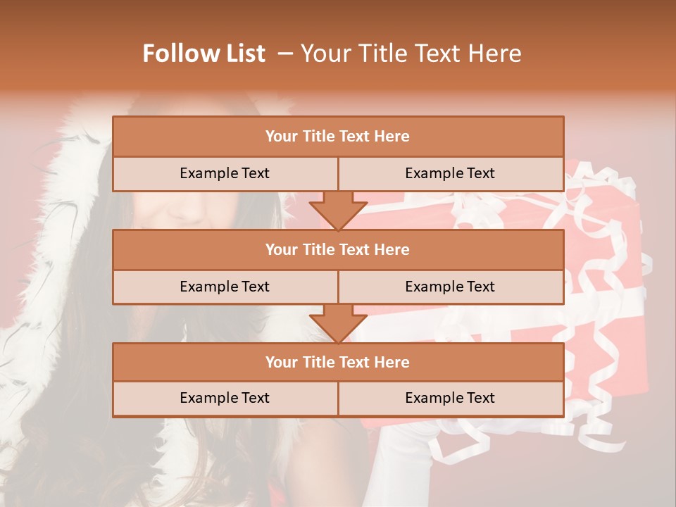 Colorful Gift Red PowerPoint Template