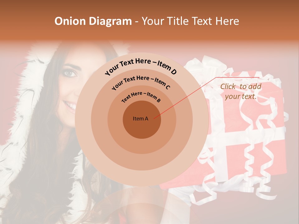 Colorful Gift Red PowerPoint Template