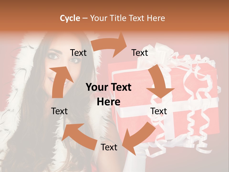 Colorful Gift Red PowerPoint Template