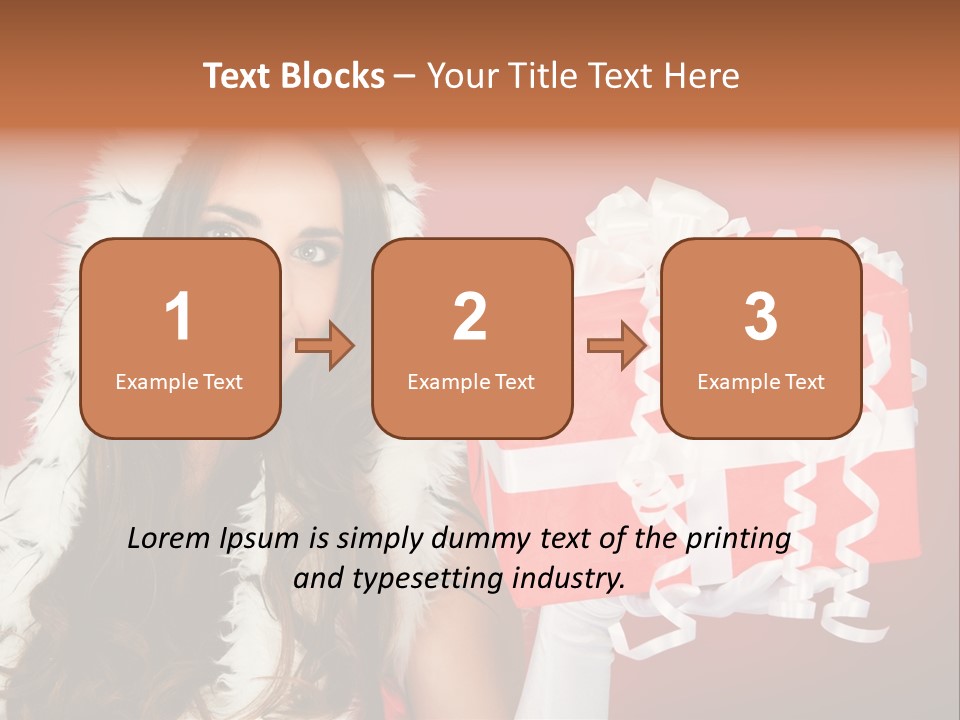 Colorful Gift Red PowerPoint Template