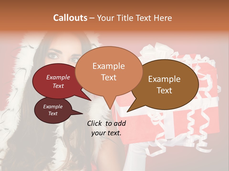 Colorful Gift Red PowerPoint Template