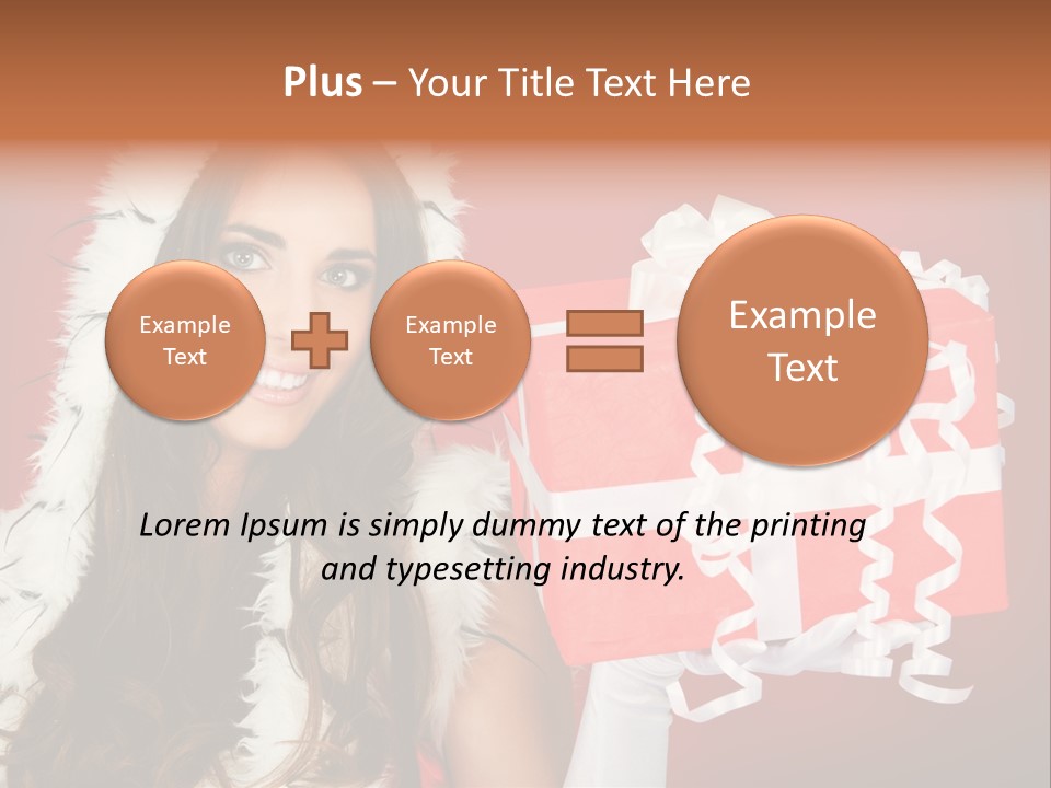 Colorful Gift Red PowerPoint Template