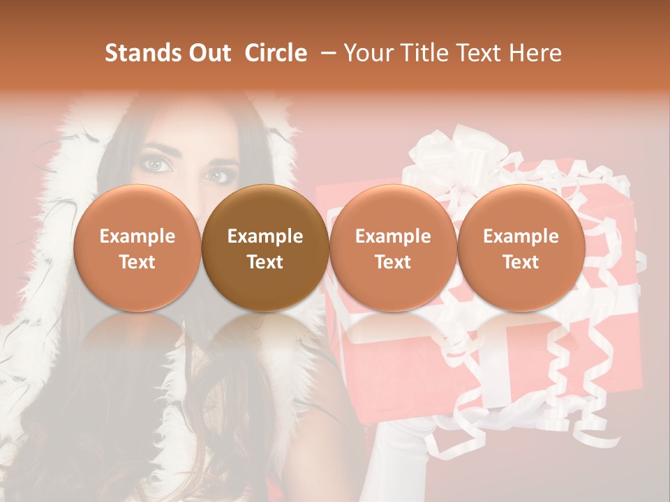 Colorful Gift Red PowerPoint Template