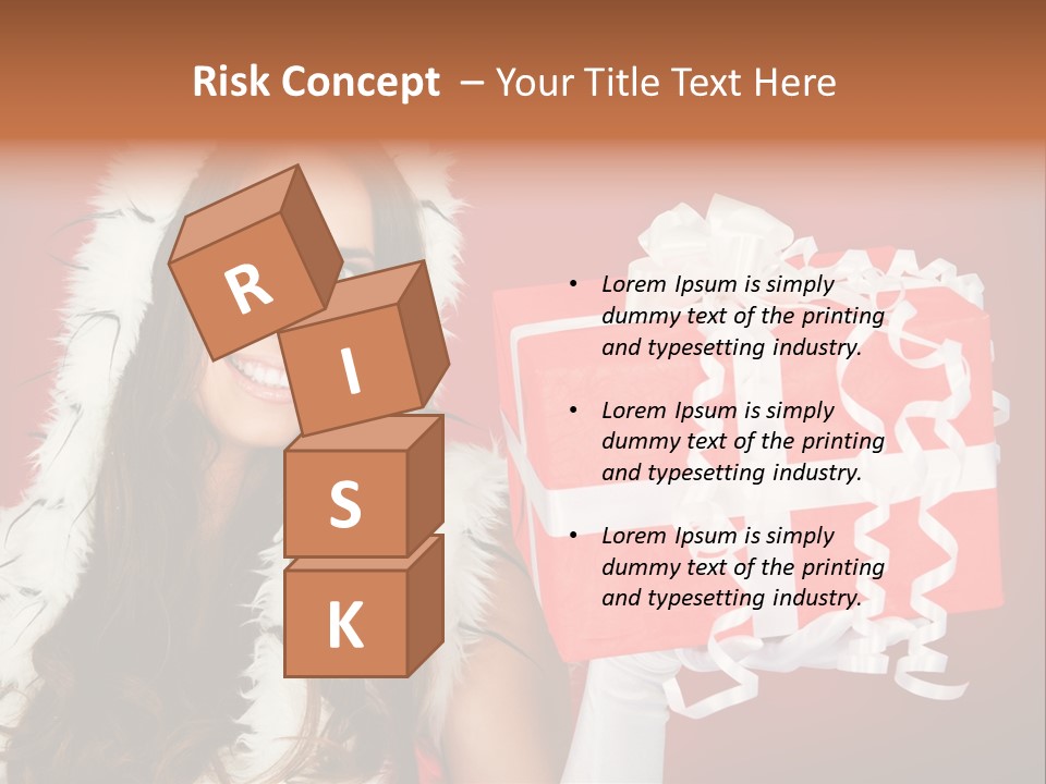 Colorful Gift Red PowerPoint Template