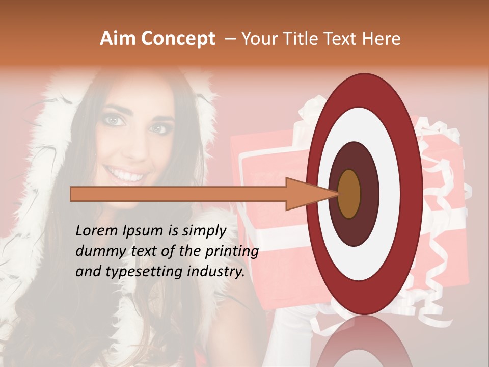 Colorful Gift Red PowerPoint Template