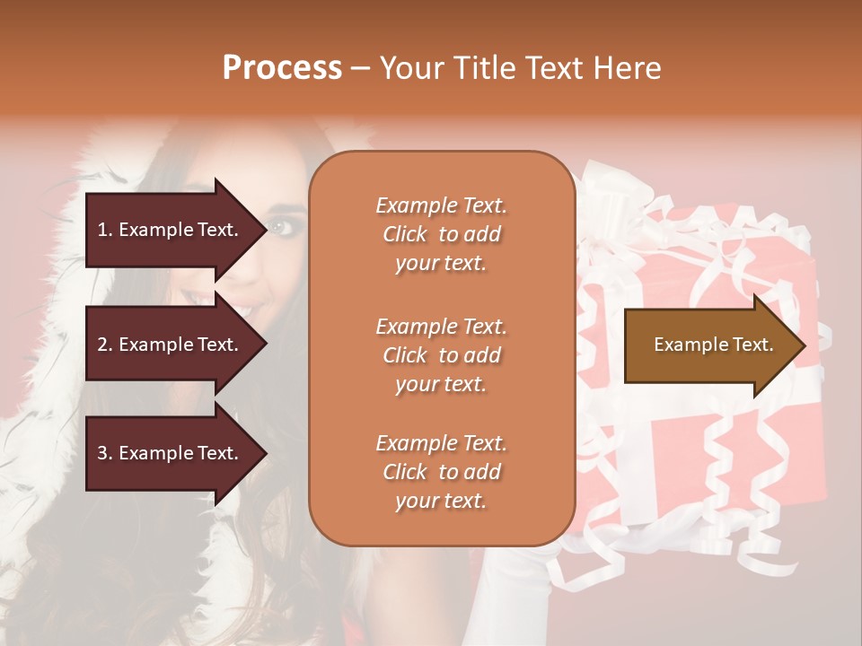 Colorful Gift Red PowerPoint Template