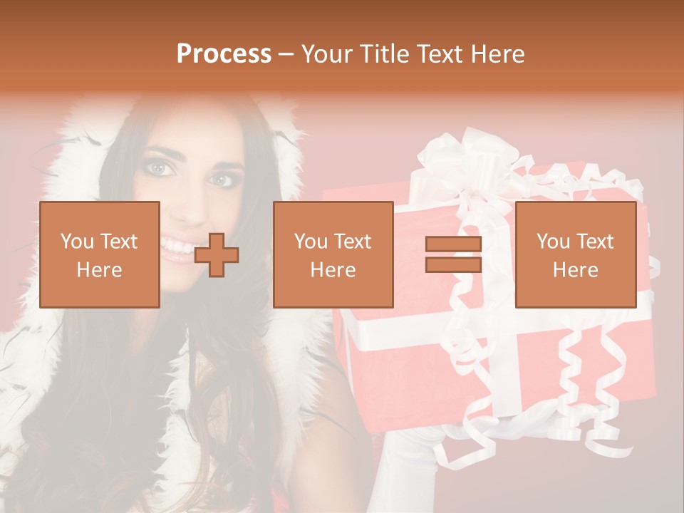 Colorful Gift Red PowerPoint Template