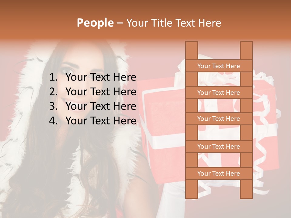 Colorful Gift Red PowerPoint Template