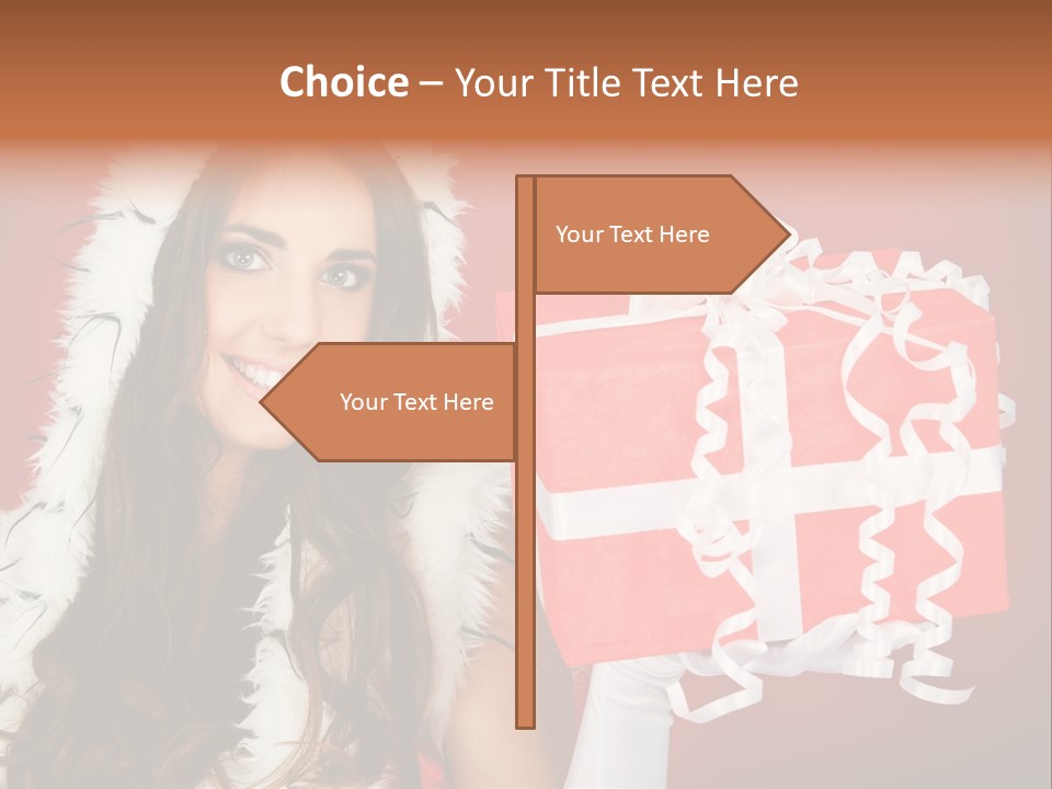Colorful Gift Red PowerPoint Template