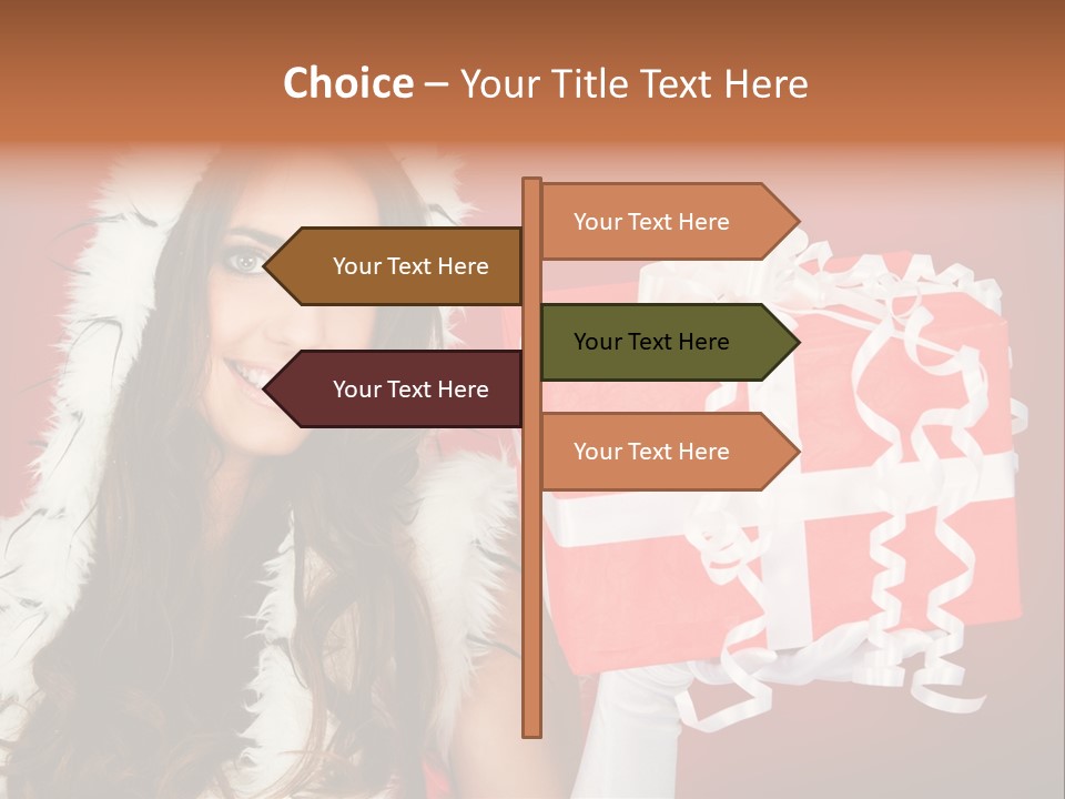 Colorful Gift Red PowerPoint Template