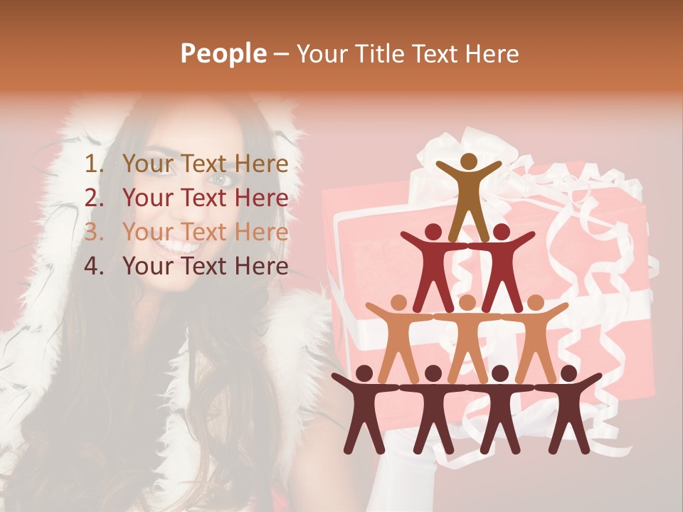 Colorful Gift Red PowerPoint Template